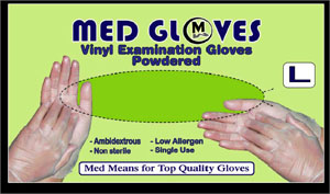 vinyl glove med means edition